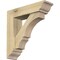Ekena Millwork Balboa Traditional Rough Sawn Bracket w/ Offset Brace, Douglas Fir, 6"W x 22"D x 22"H BKT0604X22X22BOA01RDF - alternate 1